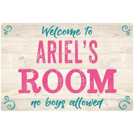 Kids Personalized Sign - ARIEL'S Room Kids Bedroom Sign Personalized 8x12 Metal Sign 108120089142