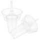 thumbnail image 2 of Juego de 2 vasos reutilizables de plástico para bebidas y snacks con pajitas. Vaso térmico con tapa para patatas fritas. Fácil de usar con una sola mano., 2 of 8
