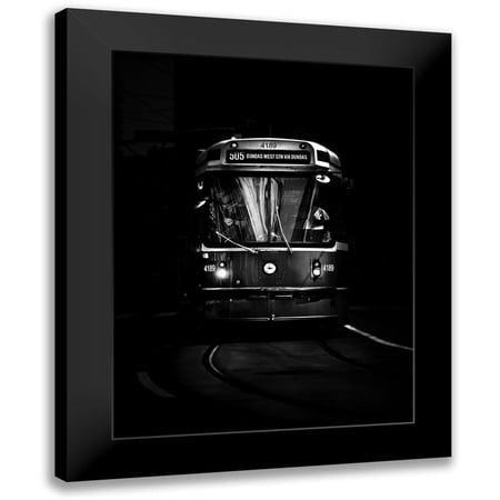 Carson, Brian 12x14 Black Modern Framed Museum Art Print Titled - Dundas Street Car Toronto