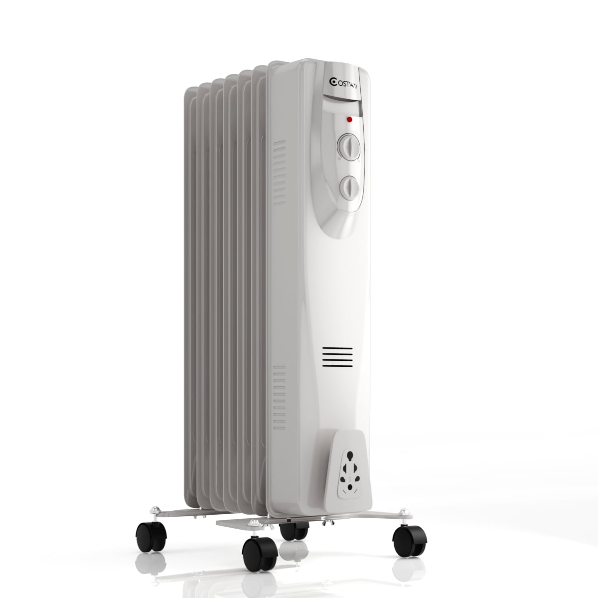 Costway 1500W Portable Electric Oil Filled Radiator Heater 7-Fin Safety  Shut-Off Quiet - Walmart.com