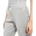 thumbnail image 4 of CALVIN KLEIN Womens Gray Drawstring Velour Jogger Heather Lounge Pants M, 4 of 4