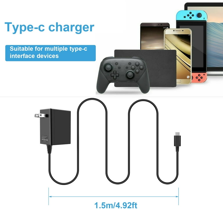 4 Packs Charger for Nintendo Switch 5V/2.6A Switch Fast Charger UL