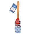 thumbnail image 2 of Cook with Color 3-Piece Heart Spatula Set, Silicone Baking Tools with Wood Handles, Oh My Stars and Stripes Patriotic, 2 of 5