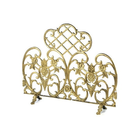 Uniflame Corporation Antique Gold Fireplace Screen Uniflame Corporation Antique Gold Fireplace Screen