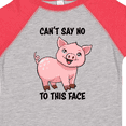thumbnail image 4 of Inktastic Cant Say No to This Face Cute Pig Boys or Girls Toddler T-Shirt, 4 of 5