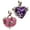 Pink, Purple, variant on Heart Charm Cremation Jewelry Keepsake Memorial Pendant For Urn Necklace Dangle