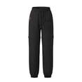 thumbnail image 5 of Hudaneo Womens Pants Lightweight Cargo Pants for Womens Zip-Off Trekking Trousers Waterproof Joggers Hiking Pants, Black M, 5 of 6
