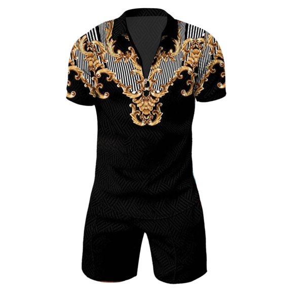 Vedolay Mens Shorts Tracksuit Men's Polo Shirt and Shorts Set Summer Outfits Fashion Casual Short Sleeve Polo Suit for Men,White XL