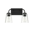 thumbnail image 2 of Trade Winds Lighting 2-Light Bathroom Vanity Light In Matte Black, 2 of 6