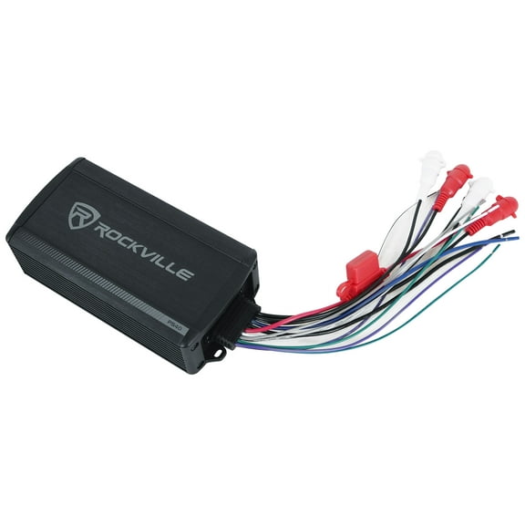 Rockville PS40 4 Channel ATV/UTV/Motorcycle Bluetooth Amplifier IP65 Micro Amp