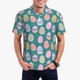 thumbnail image 1 of Saiise Colorful Easter eggs Print Mens Golf Shirt Moisture Wicking Quick-Dry Print Performance Polo Shirts for Men-Medium, 1 of 6