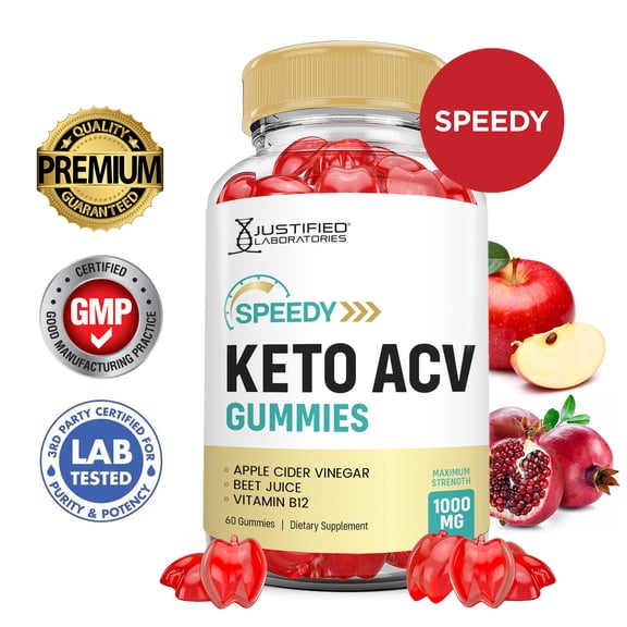 Speedy Keto ACV Gummies 1000MG Dietary Supplement 60 Gummys