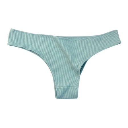 

ZRBYWB Women s Panties Women s Solid Color Sports Casual Comfortable Breathable Threaded T Shaped Low Waist Underwear For Women