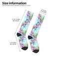 thumbnail image 5 of Daiia Sports Socks Dragonfly Floral Printed Novelty Crew Socks for Men Women Knee High Socks Cotton Socks Soft & Breathable Support Unisex Socks, 5 of 9