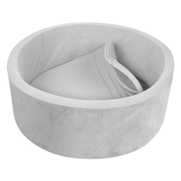 Piscina de bolas de espuma TRENDBOX para niños pequeños con funda lavable, color gris