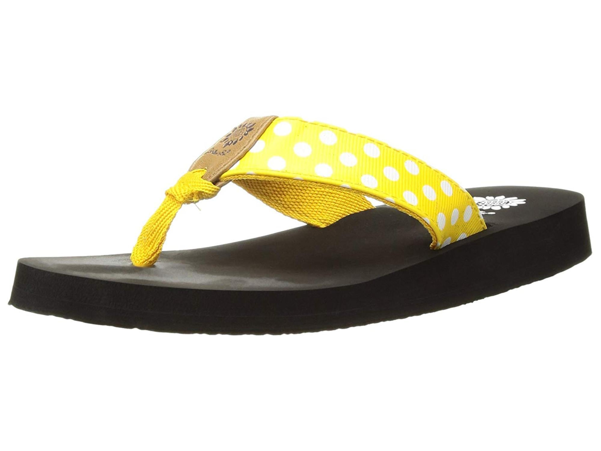 yellow box sandals with backstrap