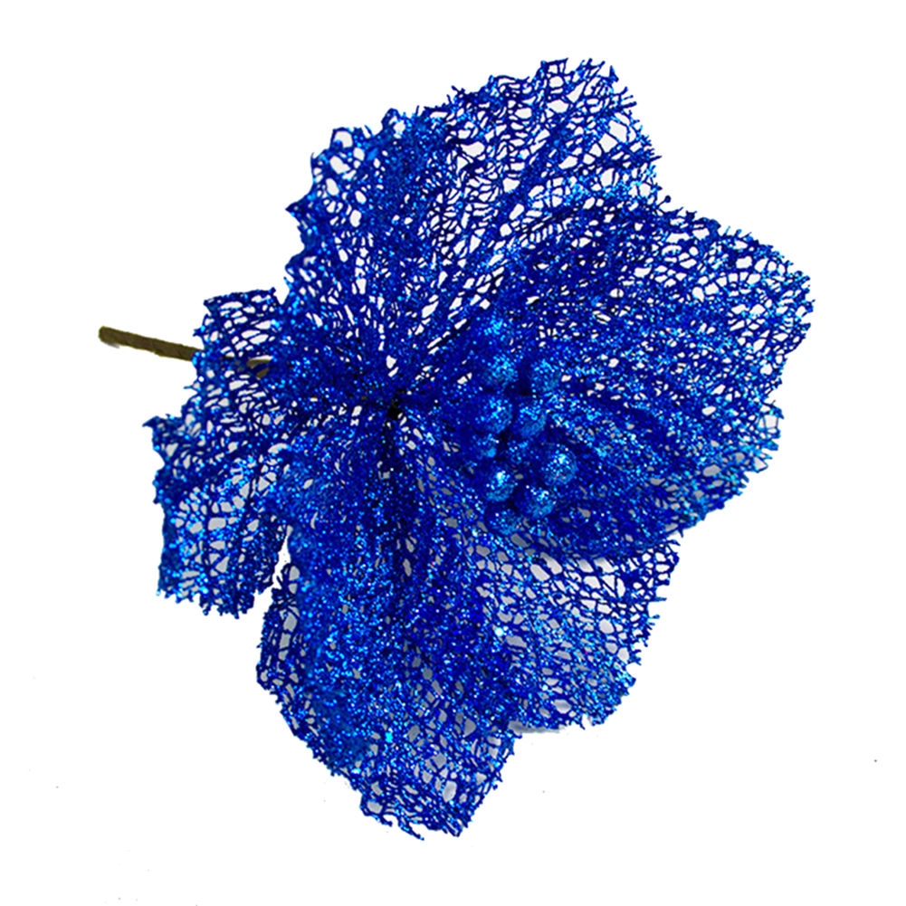 Glitter Flower Arrangement Christmas Tree Hanging Decoration