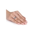 thumbnail image 4 of 1.00 Carat (Ctw) London Blue Topaz Heart Bow Ring in 10K White Gold, 4 of 6