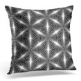 thumbnail image 1 of BOSDECO Modern Sacred Geometry Pattern Trippy Black and White Abstract Geometric Monochrome Retro Hipster Design Pillowcase Pillow Cover Cushion Case 20x20 inch, 1 of 1
