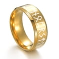 thumbnail image 1 of Anillo giratorio de acero inoxidable europeo y americano Anillo de moda de tótem simple personalizado de acero de titanio, 1 of 5