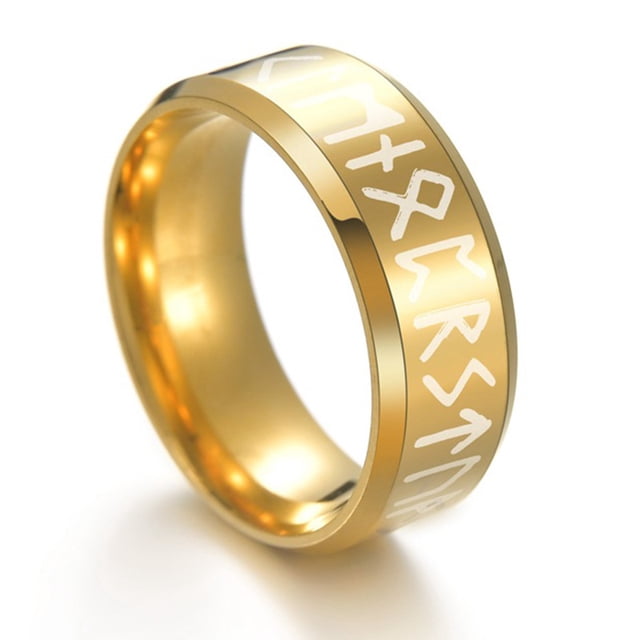 Anillo giratorio de acero inoxidable europeo y americano Anillo de moda de tótem simple personalizado de acero de titanio