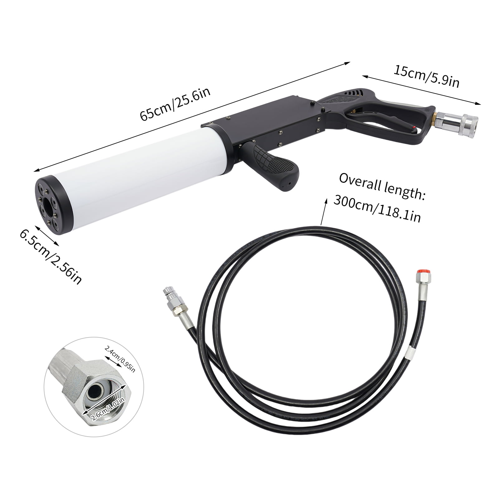 Wildnix Fogger Smoke Machine with RGB LED Lights, 26.25-32.8ft Fog-Spraying Distance, &nbsp; Acrylic and Metal Build, Safety Features, Ergonomic Design for Stage and Party Use