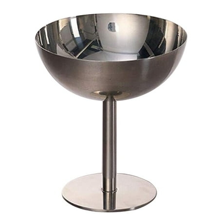 

Ice Cream Cup Stainless Steel Serving Dessert Bowls Cups Sauce Bowls Mini Round Footed Yogurt Snack Candy Cups for Salad Fruit Pudding 12x10.5x10.5cm