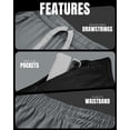 thumbnail image 5 of NY Threads Mens Athletic Shorts 2 Pack Quick Dry Lightweight Running Workout Gym Shorts with Pockets, Small, Black/Medium Grey, 5 of 7
