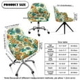 thumbnail image 7 of ZIATUBLES Green Yellow Boho Flower Print Dining Room Chair Slipcovers Elastic Desk Chair Cover Accent Removable Vanity Kitchen Office Armchair Protector Covers, 7 of 7
