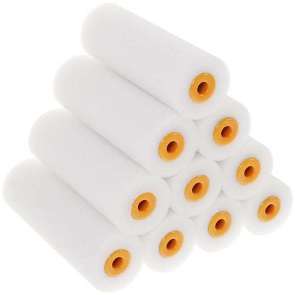 GAXIRE 10Pcs White Foam Paint Rollers for and Oil Based Paints