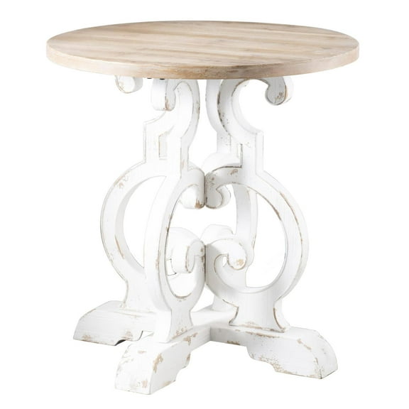 A&B Home Alcott Round Table-Color:Natural,Style:French Country