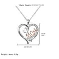 thumbnail image 3 of EGYMEN Mother's Love Heart Shaped Pendant Necklace, Two-tone Inlaid Mother's Day Jewelry, Adjustable Fashion Necklace, Elegant Gift for Mom, 3 of 9