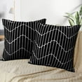 thumbnail image 3 of LALILO Throw Pillow Covers Lattice Silver Art Backdrop Black Cushion Cover 18" x 18", 2 Pack, 3 of 6