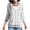 White, variant on Wenini Women's Polka Dot Full Zip Hoodie Jacket Long Sleeve Loose Casual Sweatshirt Coat with Side Pockets Fashion Outerwear Coat