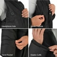 thumbnail image 6 of Men's Long Down Coat Winter Warm Padded Thicken Hooded Down Parka Overcoat, 6 of 7