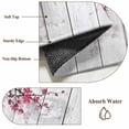 thumbnail image 5 of Pink Plum Bossom Runner Rugs 2x6 ft Ink Painting Style Flower Branches White Wood Grain Washable Hallway Rugs Non-Slip Floor Mats Absorbent Carpet Bedside Runners for Bedroom Kitchen Bathroom Laundry, 5 of 9