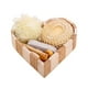 thumbnail image 1 of Naiovety Juego de baño de 6 uds., peine en forma de corazón, flor de baño, piedra pómez, bola de esponja, herramientas de limpieza y , caja Juegos de accesorios de baño, 1 of 6