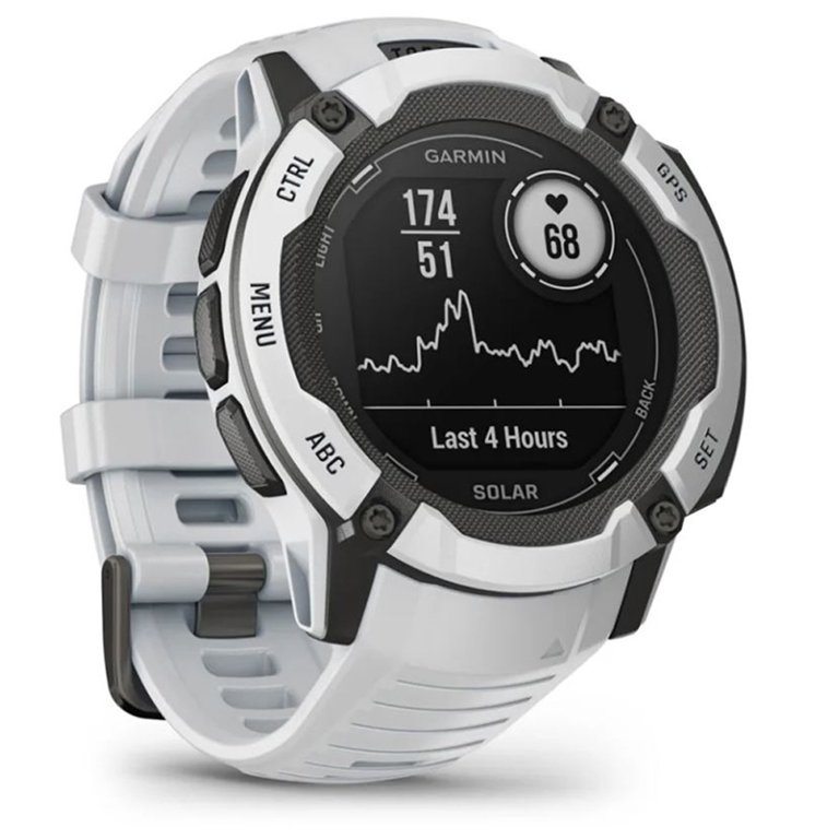 Garmin Instinct 2X Solar Rugged GPS Wristwatch Whitestone