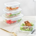 thumbnail image 5 of 410ml/ 14oz Glass Food Storage Containers with Lids,2 Pack Glass Meal Prep Containers,Reusable Airtight Container Set,Glass Lunch Containers for Microwave, Oven, Leak Proof, for Freezer, Dishwasher, 5 of 6