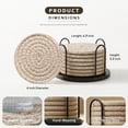 thumbnail image 3 of Coasters Set of 8 for Drinks, 4 Inch Large Coasters for Coffee Table, Tabletop Protection for Hot & Cold Drinks, Versatile Coasters for Home Decor, Non-Slip & Easy to Clean, Mixed Brown, 3 of 7