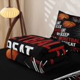 thumbnail image 5 of Homewish Basketball Sport Game Zipper Full Size Comforter Sets with Fitted Sheet and 2 Pillowcases For Kids,Boys Ball Gaming Zipper Bedding Set,Black Reversible,4 Pieces, 5 of 7
