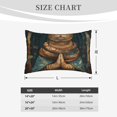 thumbnail image 4 of Pofeuu Surreal Meditating Cat Print Polyester Microfiber Plush Pillowcases, Super Soft and Cozy Pillow Case Covers with Envelop Closure（Pillow core not included）-14"x20", 4 of 6