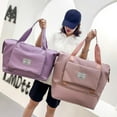 thumbnail image 6 of Folding Travel Bag, Foldable Travel Duffel Bag, Dry and Wet Separation Sports Portable Shoulder Bag, Travel Lightweight Waterproof Foldable Carry Luggage Bag, 6 of 10