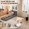 thumbnail image 6 of Folding Sofa Bed, Convertible Sleeper Chair & Couch Bed with Pillow, One-Piece High-Density Sponge Mattress, Multi-Purpose Floor Sofa for Living Room, Office, Dorm, Apartment, 6 of 6