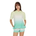 thumbnail image 5 of MeMoi Women's Dip Dye Ultra Soft Yummy Terry Lounge Shorts - Womens - Female, XL, Aqua, 5 of 6