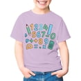 thumbnail image 4 of Girls Shirts Casual Summer Tee Short Sleeve T Shirt Cute Number Print Top for Children Playful Graphic Tee Soft Daily Wear, 4 of 5