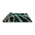 thumbnail image 2 of Ahgly Company Indoor Square Abstract Turquoise Blue Modern Area Rugs, 5' Square, 2 of 4
