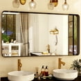 thumbnail image 5 of Lumora 71" x 30.2" Full-Length Mirror, Wall-Mounted Rectangular Dressing Mirror Black, 5 of 5