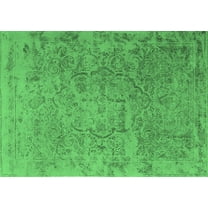Ahgly Company Indoor Rectangle Persian Emerald Green Traditional Area Rugs, 5' x 8'