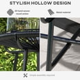 thumbnail image 4 of Round PE Rattan Side Table with Tempered Glass Top, Black Outdoor Accent Coffee Table with Powder Coated Metal Frame for Patio, Garden, and Backyard, 19.7" x 19.7" x 19.7", 4 of 7